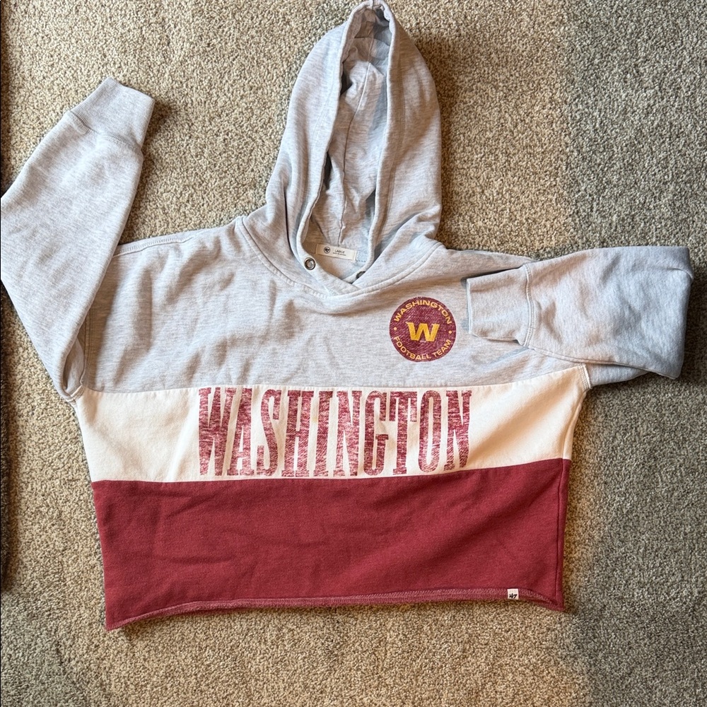 Washington NFL Team Crop Top Hoodie